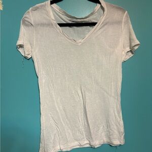 Classic White V-Neck Women's Top